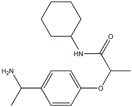 2-[4-(1-aminoethyl)phenoxy]-N-cyclohexylpropanamide 구조식 이미지