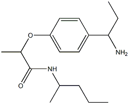 2-[4-(1-aminopropyl)phenoxy]-N-(pentan-2-yl)propanamide 구조식 이미지