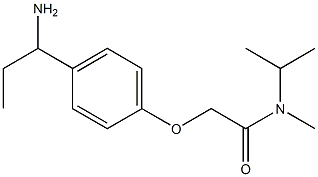 2-[4-(1-aminopropyl)phenoxy]-N-methyl-N-(propan-2-yl)acetamide 구조식 이미지