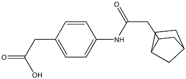 2-[4-(2-{bicyclo[2.2.1]heptan-2-yl}acetamido)phenyl]acetic acid 구조식 이미지