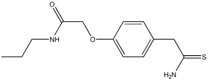 2-[4-(2-amino-2-thioxoethyl)phenoxy]-N-propylacetamide Structure