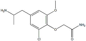 2-[4-(2-aminopropyl)-2-chloro-6-methoxyphenoxy]acetamide 구조식 이미지