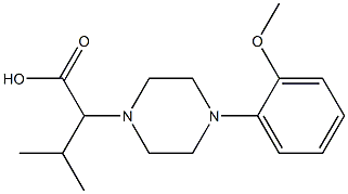 2-[4-(2-methoxyphenyl)piperazin-1-yl]-3-methylbutanoic acid 구조식 이미지