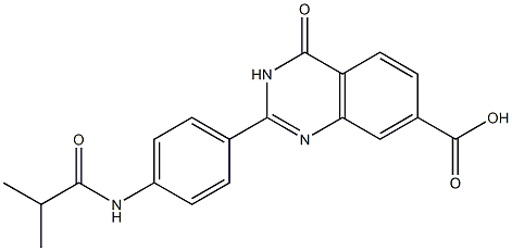 2-[4-(2-methylpropanamido)phenyl]-4-oxo-3,4-dihydroquinazoline-7-carboxylic acid Structure