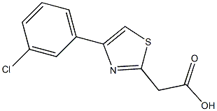 2-[4-(3-chlorophenyl)-1,3-thiazol-2-yl]acetic acid Structure