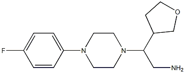 2-[4-(4-fluorophenyl)piperazin-1-yl]-2-(oxolan-3-yl)ethan-1-amine 구조식 이미지