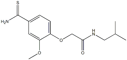 2-[4-(aminocarbonothioyl)-2-methoxyphenoxy]-N-isobutylacetamide 구조식 이미지