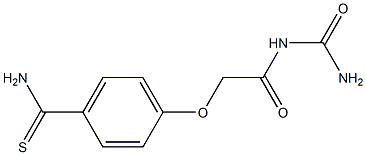 2-[4-(aminocarbonothioyl)phenoxy]-N-(aminocarbonyl)acetamide Structure
