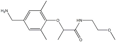 2-[4-(aminomethyl)-2,6-dimethylphenoxy]-N-(2-methoxyethyl)propanamide 구조식 이미지