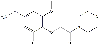 2-[4-(aminomethyl)-2-chloro-6-methoxyphenoxy]-1-(morpholin-4-yl)ethan-1-one 구조식 이미지