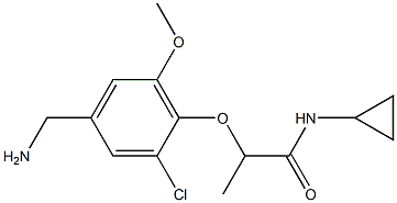 2-[4-(aminomethyl)-2-chloro-6-methoxyphenoxy]-N-cyclopropylpropanamide Structure