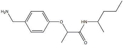 2-[4-(aminomethyl)phenoxy]-N-(pentan-2-yl)propanamide 구조식 이미지