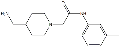 2-[4-(aminomethyl)piperidin-1-yl]-N-(3-methylphenyl)acetamide Structure