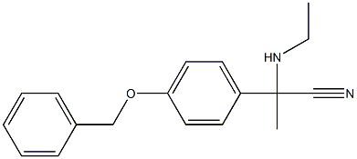 2-[4-(benzyloxy)phenyl]-2-(ethylamino)propanenitrile Structure