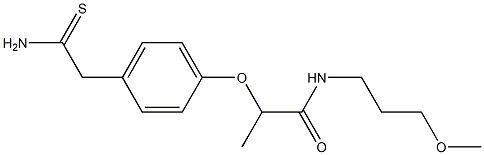 2-[4-(carbamothioylmethyl)phenoxy]-N-(3-methoxypropyl)propanamide 구조식 이미지