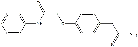 2-[4-(carbamothioylmethyl)phenoxy]-N-phenylacetamide Structure