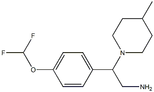 2-[4-(difluoromethoxy)phenyl]-2-(4-methylpiperidin-1-yl)ethanamine Structure