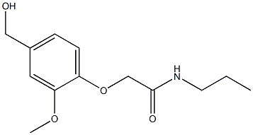 2-[4-(hydroxymethyl)-2-methoxyphenoxy]-N-propylacetamide 구조식 이미지