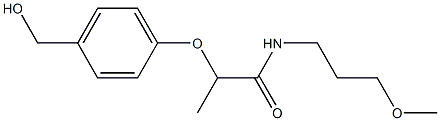 2-[4-(hydroxymethyl)phenoxy]-N-(3-methoxypropyl)propanamide 구조식 이미지