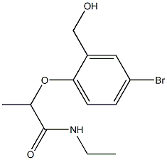 2-[4-bromo-2-(hydroxymethyl)phenoxy]-N-ethylpropanamide 구조식 이미지