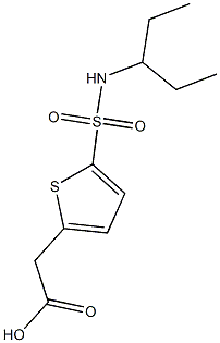 2-[5-(pentan-3-ylsulfamoyl)thiophen-2-yl]acetic acid Structure