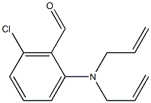 2-[bis(prop-2-en-1-yl)amino]-6-chlorobenzaldehyde 구조식 이미지