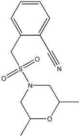 2-{[(2,6-dimethylmorpholine-4-)sulfonyl]methyl}benzonitrile 구조식 이미지
