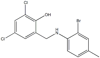 2-{[(2-bromo-4-methylphenyl)amino]methyl}-4,6-dichlorophenol Structure