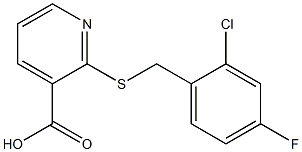 2-{[(2-chloro-4-fluorophenyl)methyl]sulfanyl}pyridine-3-carboxylic acid Structure