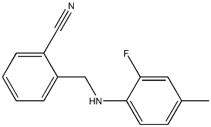 2-{[(2-fluoro-4-methylphenyl)amino]methyl}benzonitrile 구조식 이미지