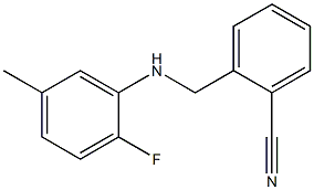 2-{[(2-fluoro-5-methylphenyl)amino]methyl}benzonitrile 구조식 이미지