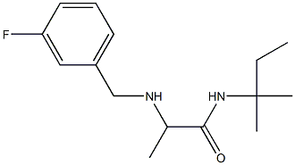 2-{[(3-fluorophenyl)methyl]amino}-N-(2-methylbutan-2-yl)propanamide Structure