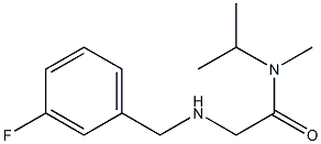 2-{[(3-fluorophenyl)methyl]amino}-N-methyl-N-(propan-2-yl)acetamide 구조식 이미지