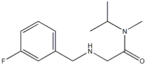 2-{[(3-fluorophenyl)methyl]amino}-N-methyl-N-(propan-2-yl)acetamide Structure