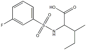 2-{[(3-fluorophenyl)sulfonyl]amino}-3-methylpentanoic acid Structure