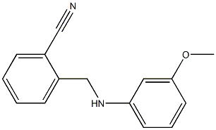 2-{[(3-methoxyphenyl)amino]methyl}benzonitrile Structure