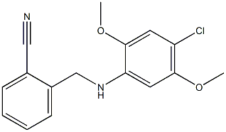 2-{[(4-chloro-2,5-dimethoxyphenyl)amino]methyl}benzonitrile 구조식 이미지