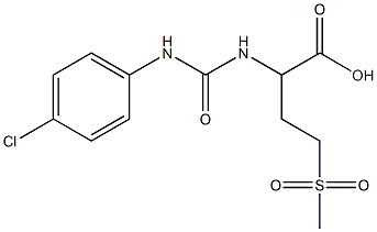 2-{[(4-chlorophenyl)carbamoyl]amino}-4-methanesulfonylbutanoic acid Structure