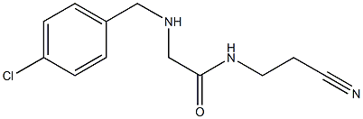 2-{[(4-chlorophenyl)methyl]amino}-N-(2-cyanoethyl)acetamide Structure