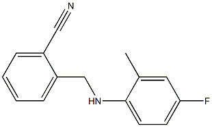 2-{[(4-fluoro-2-methylphenyl)amino]methyl}benzonitrile Structure