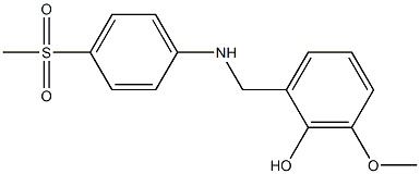 2-{[(4-methanesulfonylphenyl)amino]methyl}-6-methoxyphenol 구조식 이미지