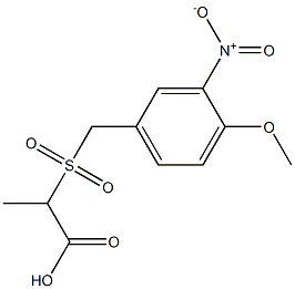 2-{[(4-methoxy-3-nitrophenyl)methane]sulfonyl}propanoic acid 구조식 이미지