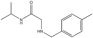 2-{[(4-methylphenyl)methyl]amino}-N-(propan-2-yl)acetamide 구조식 이미지