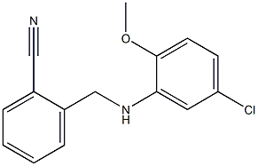 2-{[(5-chloro-2-methoxyphenyl)amino]methyl}benzonitrile Structure