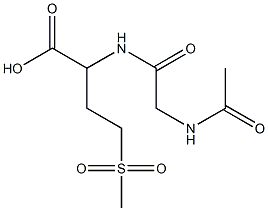 2-{[(acetylamino)acetyl]amino}-4-(methylsulfonyl)butanoic acid Structure