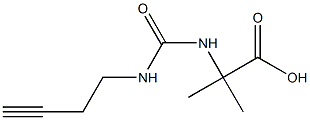 2-{[(but-3-ynylamino)carbonyl]amino}-2-methylpropanoic acid 구조식 이미지