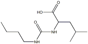 2-{[(butylamino)carbonyl]amino}-4-methylpentanoic acid Structure