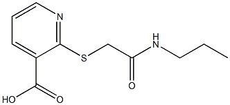 2-{[(propylcarbamoyl)methyl]sulfanyl}pyridine-3-carboxylic acid Structure