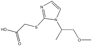 2-{[1-(1-methoxypropan-2-yl)-1H-imidazol-2-yl]sulfanyl}acetic acid Structure