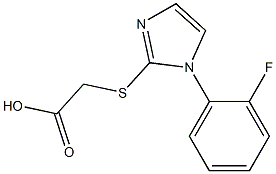 2-{[1-(2-fluorophenyl)-1H-imidazol-2-yl]sulfanyl}acetic acid 구조식 이미지